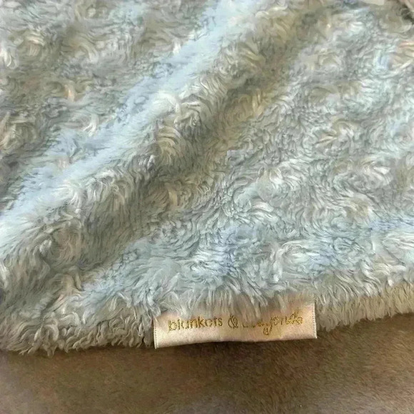 Blankets & Beyond - Unisex Nunu lovey comfort  blanket-blue plus bear - Picture 4 of 5